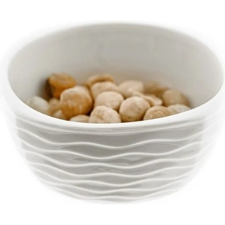 Almina 6er Snackschalen-Set aus Porzellan Servierschale mit Muster Weiß 200 ml Motiv 3