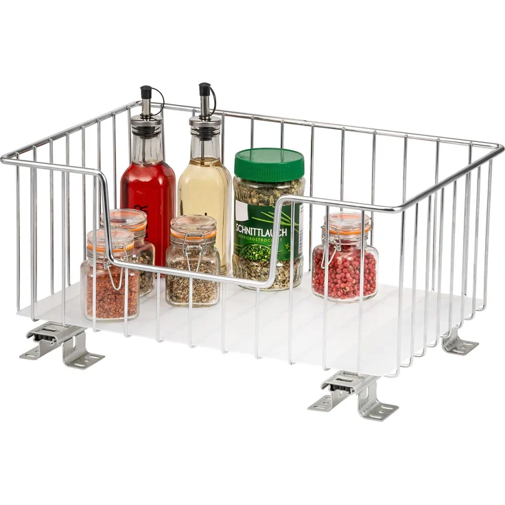 Korbauszug für Küchenoberschränke 40 cm Breite, chrom – Bild 1
