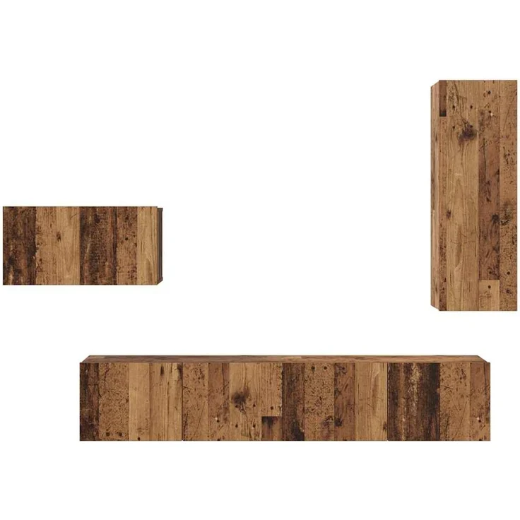 vidaXL TV-Schrankset 4 stk. 30,5 x 30 x 90 cm Altholz 3393261 – Bild 8