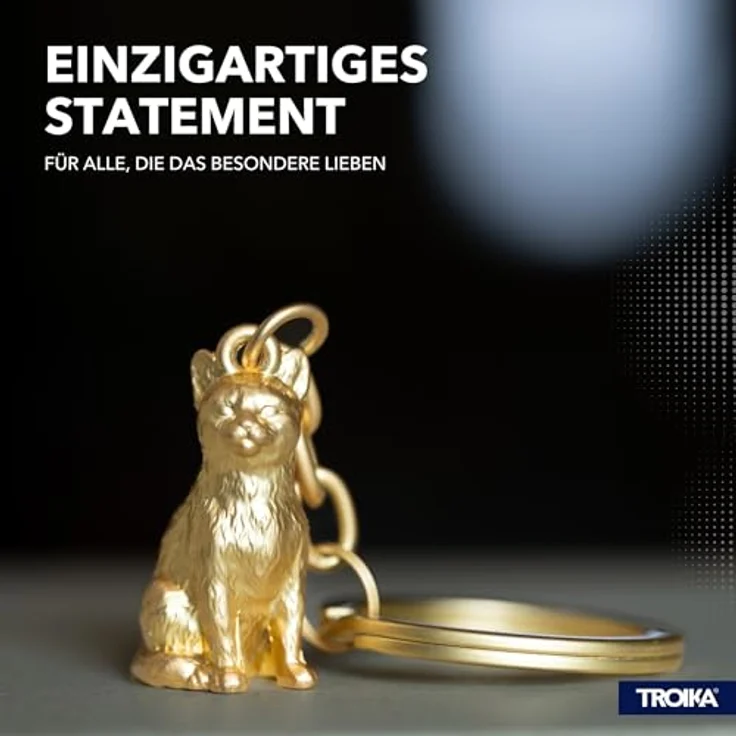 Troika Schlüsselanhänger in Katzenform Cleopatra goldfarben – Bild 4