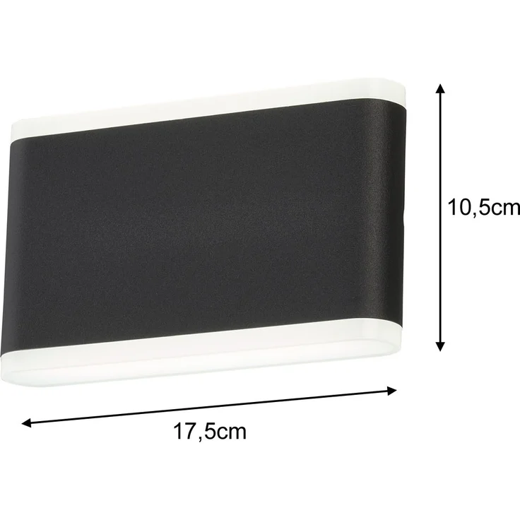 Fischer & Honsel 30559 LED Außenwandleuchte Scounce sandschwarz IP44 3000K – Bild 4