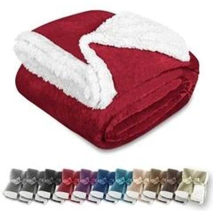 Wohndecke in Lammfell-Optik Kuscheldecke weich & flauschig - Sherpa Fleecedecke, Gräfenstayn, Warme Wolldecke & Sofaüberwurf Tagesdecke für Couch & Sofa – Bild 6
