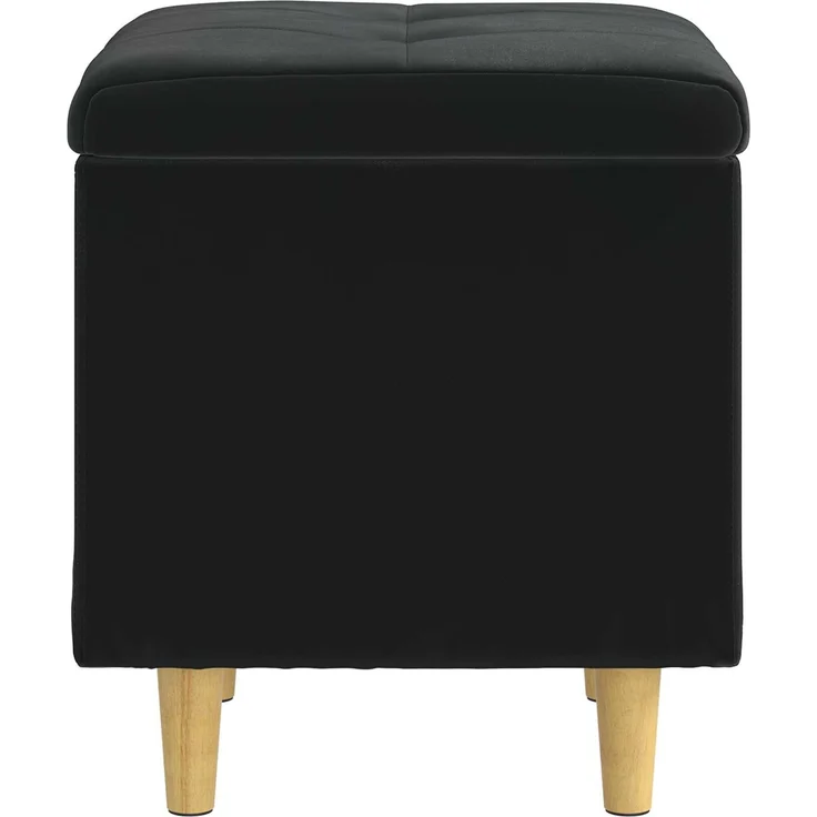 vidaXL Ottoman mit Stauraum Schwarz 40 x 40 x 45 cm Samt 876814 – Bild 5