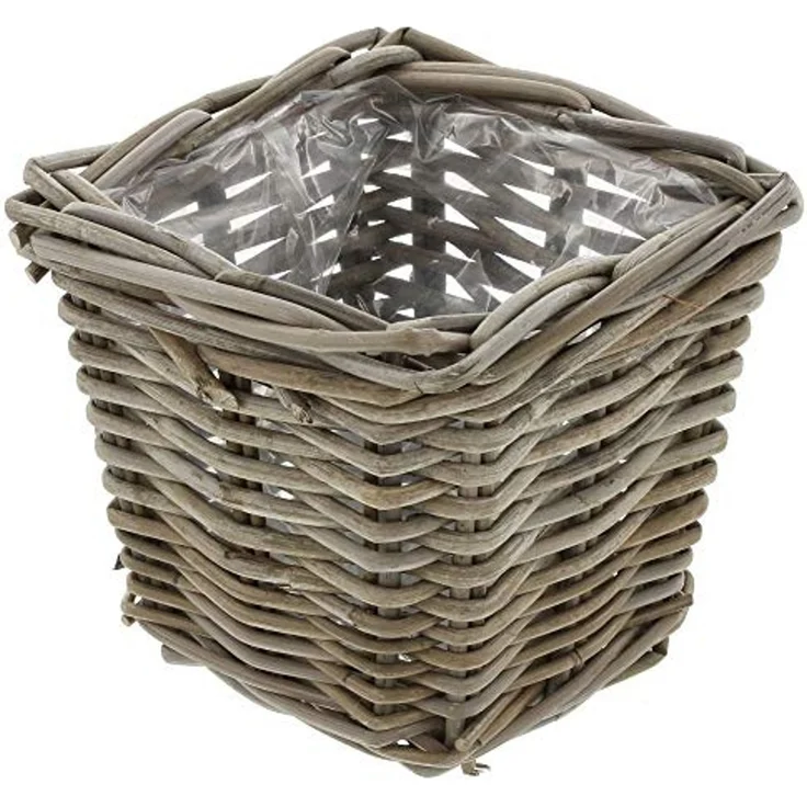 Pflanzer "Rattan" klein Blumenkasten Pflanzkorb Pflanzschale Blumentopf – Bild 1