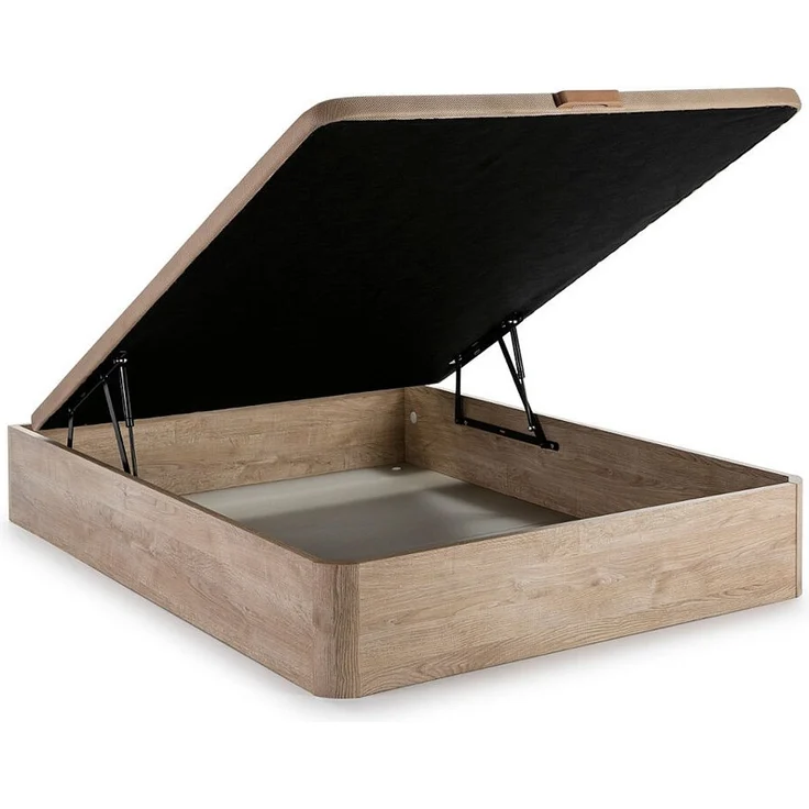 Vente-unique - Set 160 x 200 cm Bettkasten-Lattenrost - Natur hell + Taschenfederkernmatratze 20 cm - JUBIA von YSMÉE – Bild 9