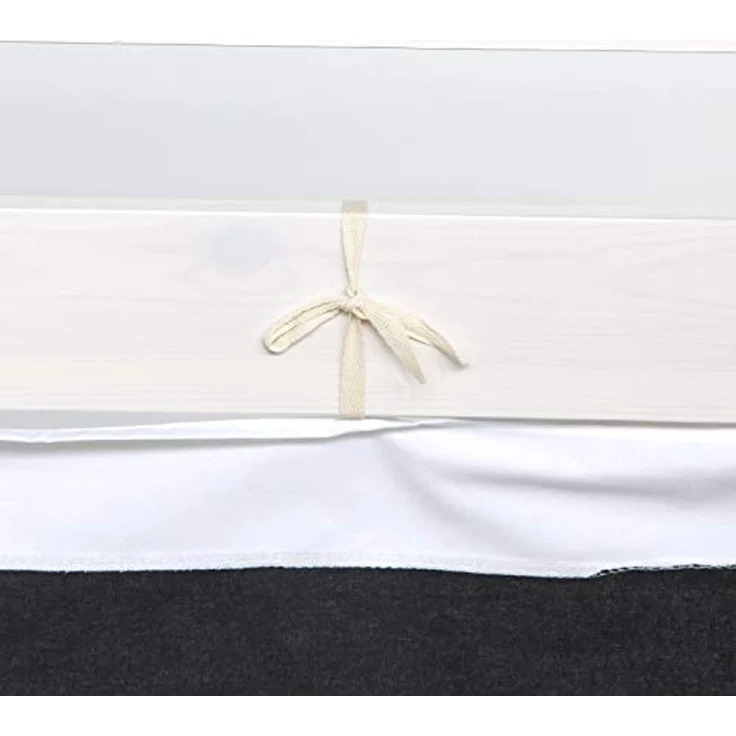 Bettumrandung Bettvorhang für Hochbett, Baumwolle Schwarz – Bild 3