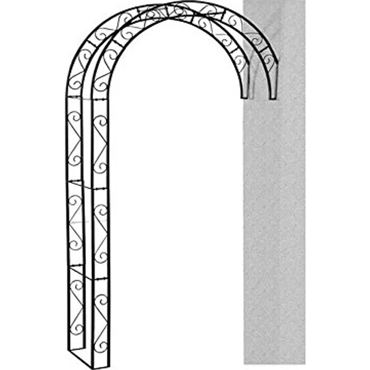 Rosenbogen Cambridge, Metall schwarz Maße: 130 x 35 x 245 cm – Bild 2