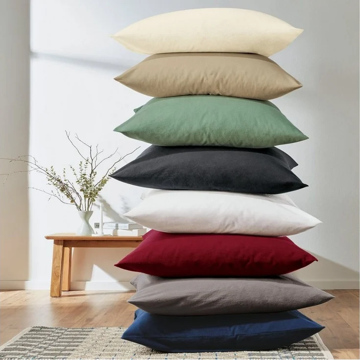 Erwin Müller Kissenbezug Kuschelkissenbezug "Nördlingen", Flanell Uni – Bild 2