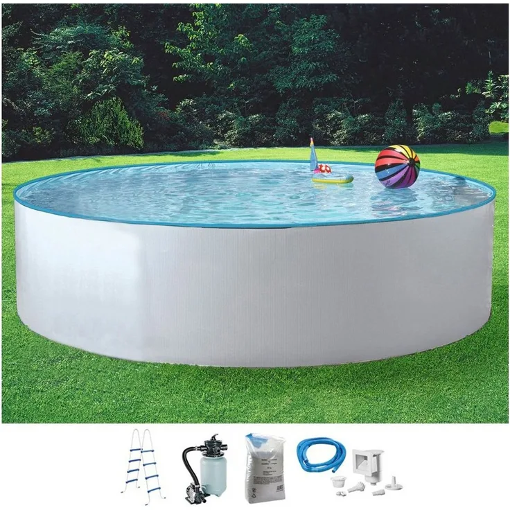 KONIFERA Rundpool KENO (Set, 5-tlg), inkl. hochwertigem Zubehör, Tiefe 110 cm, in versch. Größen