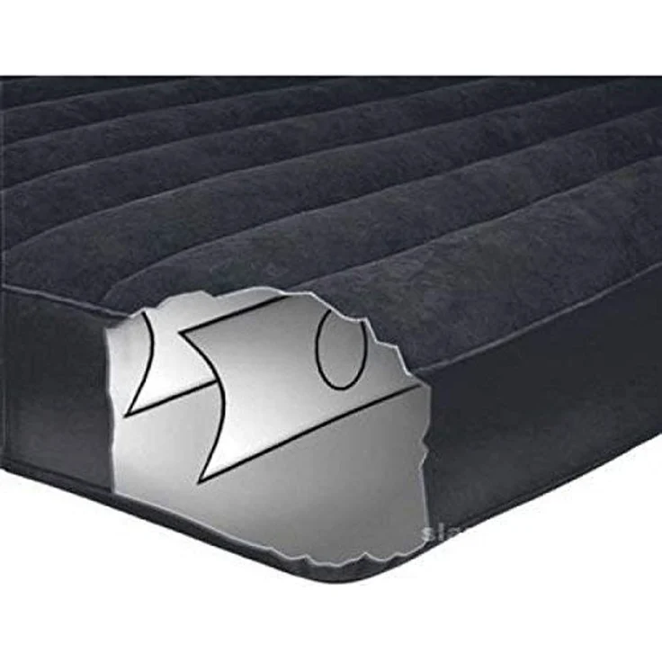 Intex Luftbett 66768 Luftbett "PillowRest Classic" blau 137x191x23cm, wasserfeste, beflockte Oberseite – Bild 6