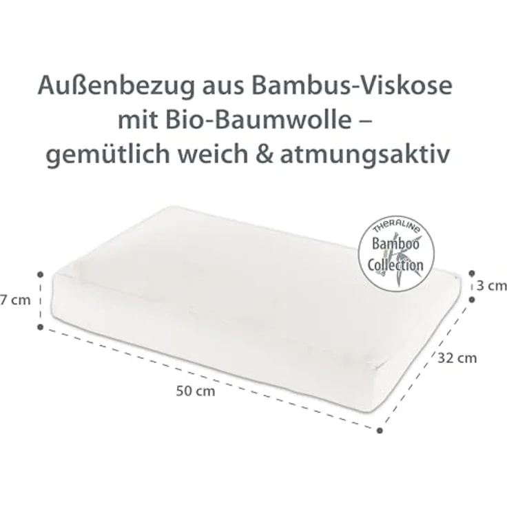 Theraline Kinderkopfkissen inkl. Wolkenweiß Bamboo Mikroperlen – Bild 3
