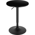 WOLTU Bartisch Stehtisch, höhenverstellbarer Tisch 69,5-91,5 cm, multifunktionaler Partytisch in Wohnzimmer Küche Balkon, Bistrotisch aus MDF Metall, Schwarz, BT35sz