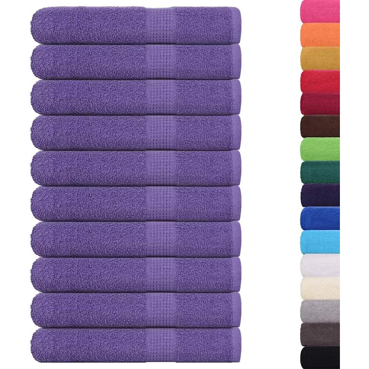 vidaXL Saunatücher FROGN 10 Stk. Lila 80x200 cm 360 g/m² 136889 – Bild 2