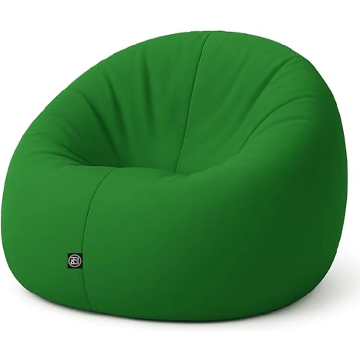 PATCH HOME 2-in-1 Sitzsack Sessel - Gaming Bean Bag mit Reißverschluss - Bereits befüllt, Ergonomisch & Robust für Kinder & Erwachsene - Indoor & Outdoor, Wetterfest (Grün, 155cm) – Bild 2
