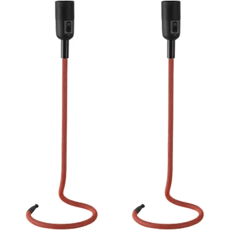2er Set Tischlampe, Kabel Design, rot, H 46,5 cm