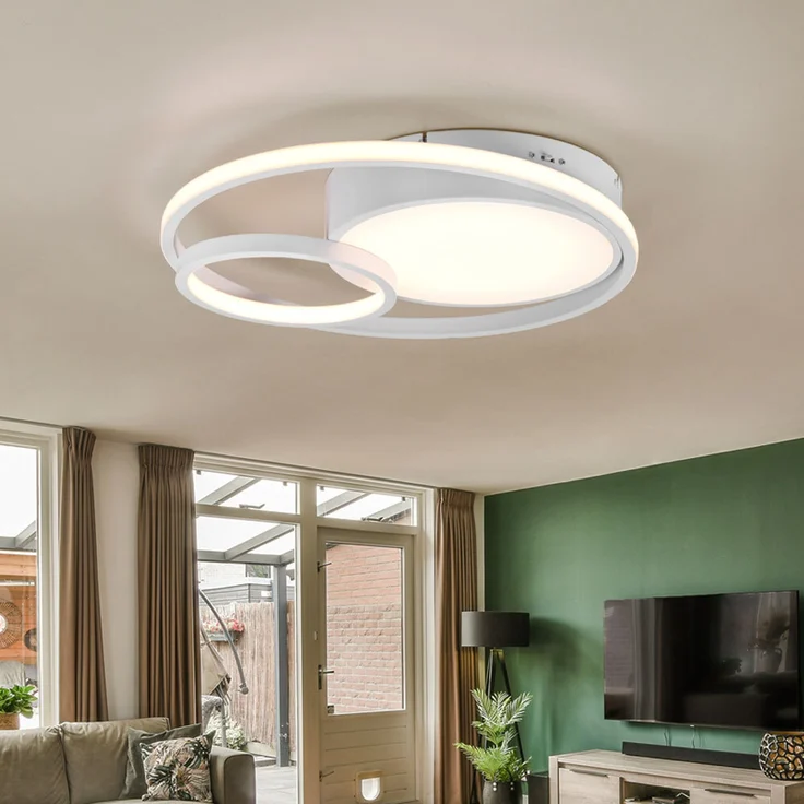 LED Deckenleuchte, weiß-matt, Switch Dimmer, D 48 cm – Bild 4