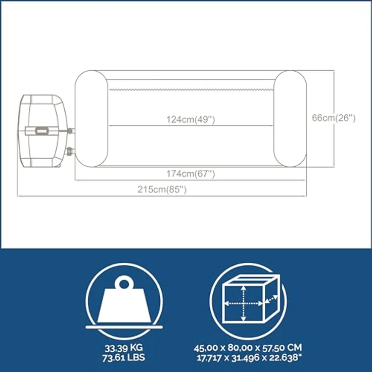 LAY-Z-SPA® Whirlpool 'Aruba AirJet™', Ø 170 x 66 cm, rund – Bild 9