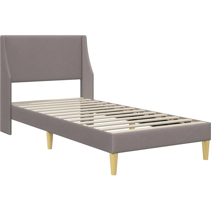 vidaXL Bettgestell mit Matratze mit Kopfteil Polyester 3414717 – Bild 4