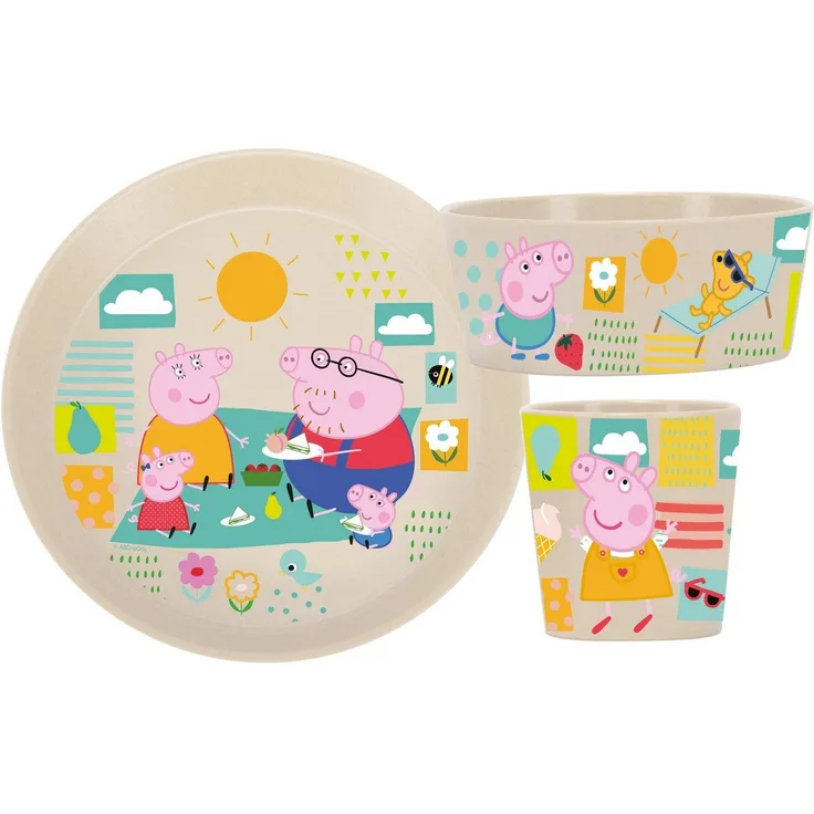 KOZIOL Geschirr-Set Connect Peppa Pig 3-teilig