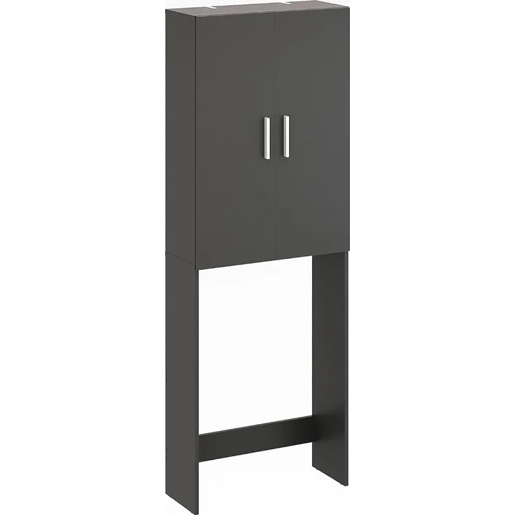 KOMTO Waschmaschinenumbauschrank Gizmo Waschmaschinenschrank Weiß 2 Türen Hochschrank für Waschmaschine Trockner Badezimmer Schrank 65 х 180 х 27 cm (BxHxT) – Bild 8
