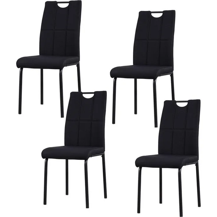 HTI-Living Esszimmerstuhl Stuhl Denton Schwarz (Set, 4 St), Esszimmerstuhl