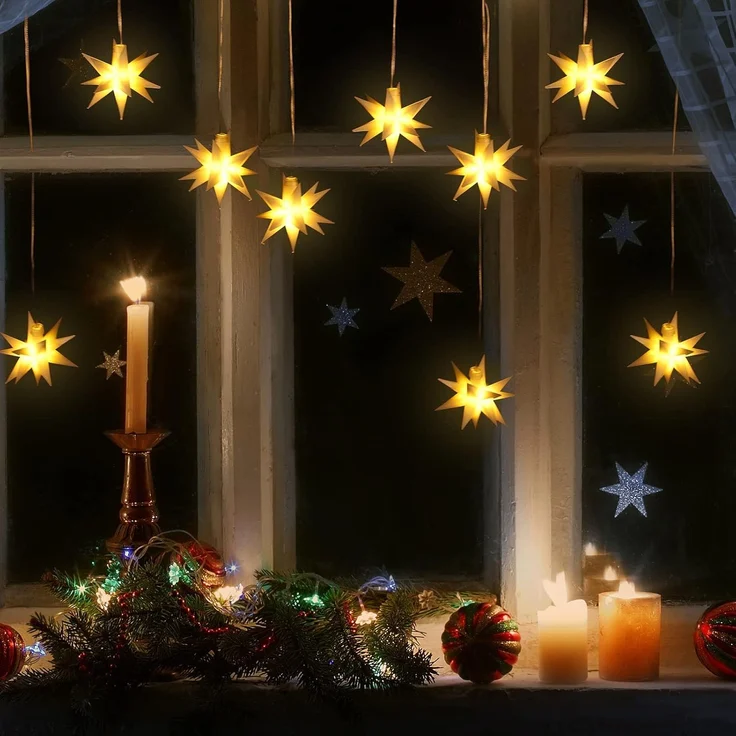 SALCAR 3er Set LED Weihnachtsstern – Bild 3