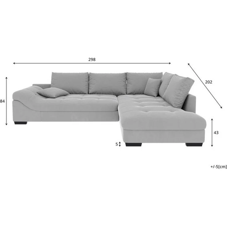 99rooms Terra Ecksofa Velours KRONOS Schokolade Rechts ohne Schlaffunktion – Bild 4