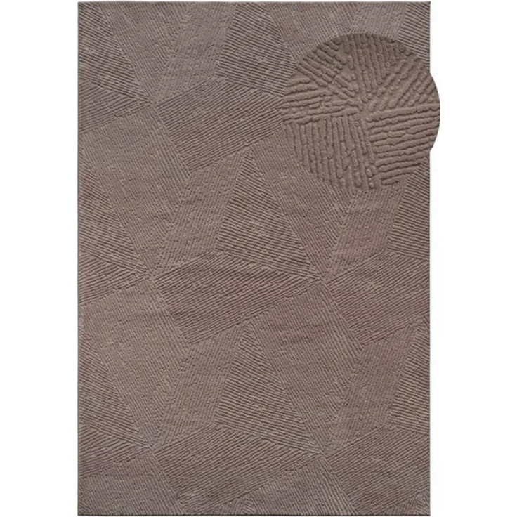 TaraCarpet Teppich TaraCarpet Homestyle 389 Fresco, rechteckig, Höhe: 10 mm, Fresco hoch-tief weich waschbar taupe 50x80 – Bild 4