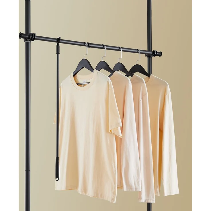 SoBuy KLS03-II-SCH Garderobenständer, Metall, Pulverbeschichtung, Schwarz, 62 x 200 x 75 cm – Bild 6