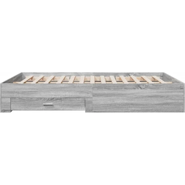 vidaXL Bettgestell mit Schubladen Grau Sonoma 140x200 cm Holzwerkstoff 3280389 – Bild 5