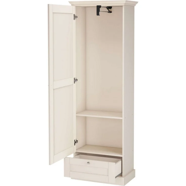 OTTO home Garderobenschrank Binz Flurschrank mit 1 Tür, 1 Schublade und ausziehbare Kleiderstange 1 verstellbarer Einlegebode, Metallknopfgriffe, Höhe 180 cm – Bild 4