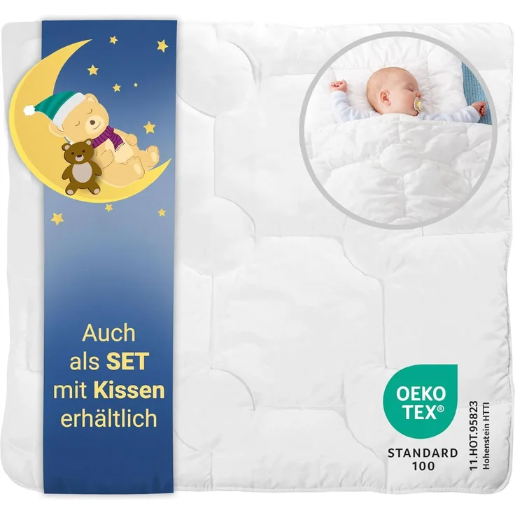 ZOLLNER 'Mikrofaser' Baby-Bettdecke 80x80 cm