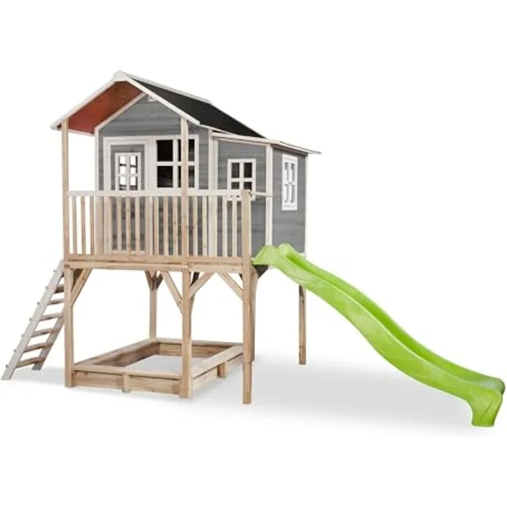 Exit Holz Spielhaus Loft 750 | Grau | 190x269 cm