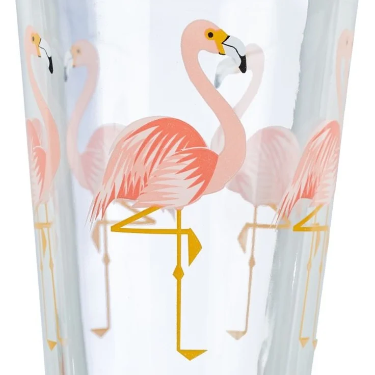4er Set Glasbecher Flamingo – Bild 8