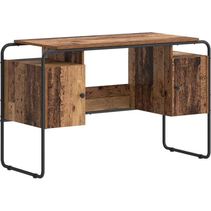 vidaXL Schreibtisch mit Stauraum Altholz 120 x 50,5 x 75,5 cm 8008042 – Bild 2