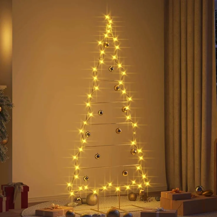 vidaXL Metall Weihnachtsbaum Gold 181 cm Pulverbeschichteter Stahl 42019167 – Bild 3
