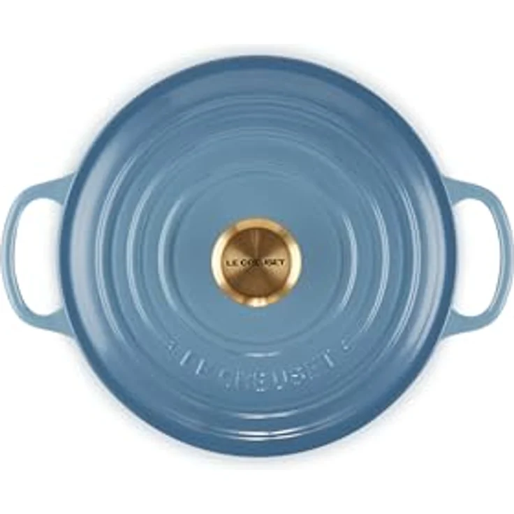 Le Creuset Signature Gusseisen-Bräter mit Deckel, Ø 20 cm, Rund, Für alle Herdarten und Induktion geeignet, Volumen: 2,4 l, 3,092 kg, Chambray, 21177204344441 – Bild 3
