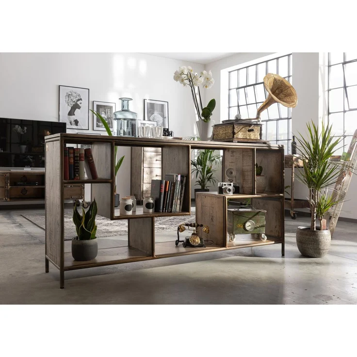 Regal Mango 183x40x90 braun lackiert HEAVY INDUSTRY #206 – Bild 8