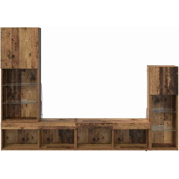 vidaXL TV-Wandgeräte 4 stk. Altholz Holzwerkstoff 3402944 – Bild 10