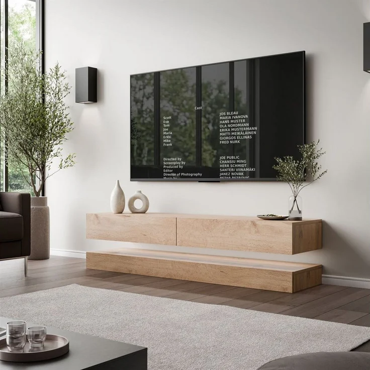 Lookway TV-Schrank SKY 140 cm mit LED-Beleuchtung 140x34x25 cm – Bild 2