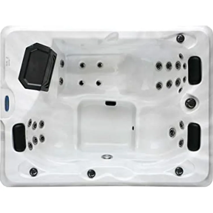 Sanotechnik Outdoor Whirlpool Diablo, inkl. Abdeckung, 210 x 160 x 80cm, ergonomische Massagedüsen, effizientes Heizsystem