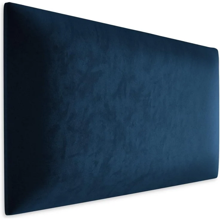 Muralo Samt Wandkissen Stoff Polsterpaneel Schlafzimmer Wohnzimmer Bett Wandpolster Bettkopfteil Lendekissen Modern Luxus Gepolstert Polster Paneel (Dunkelblau, 60x30 cm) – Bild 1