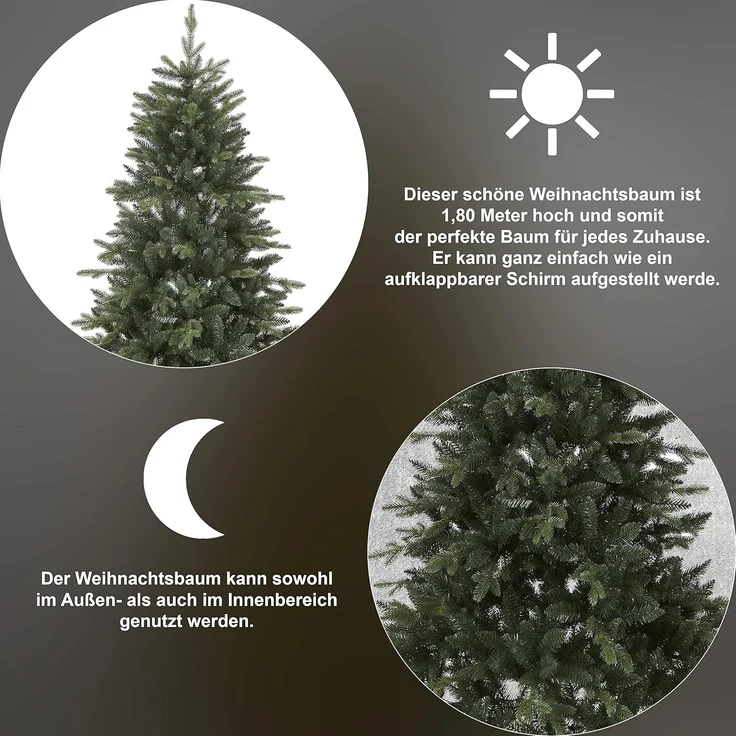 Künstlicher Weihnachtsbaum Bergen, 1,8m, Grün – Bild 3