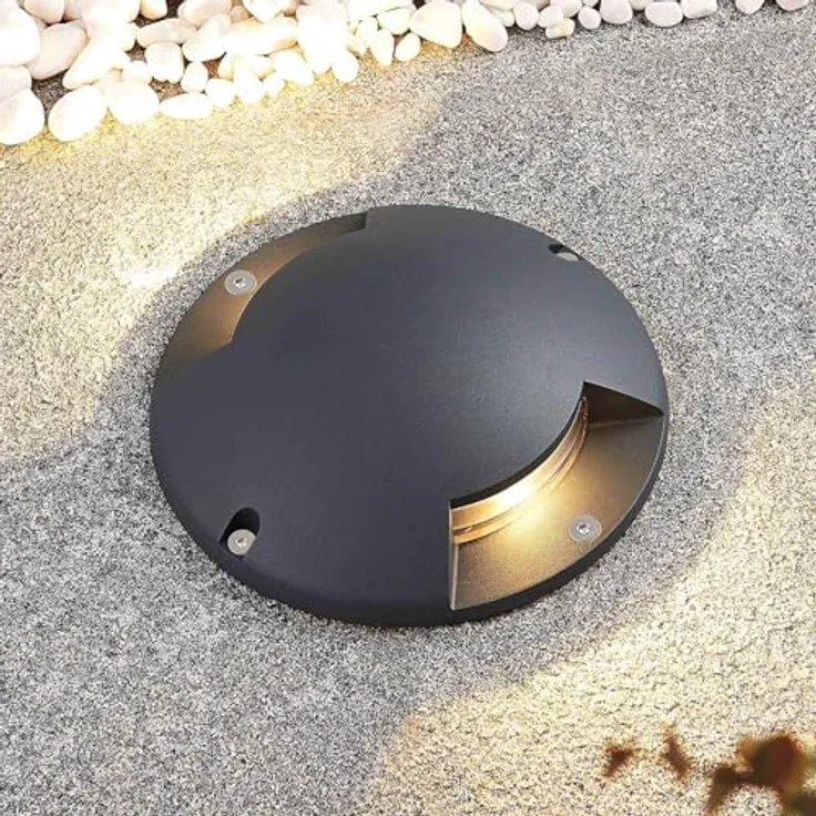 Lindby LED Außenleuchte Cormac, wasserdicht, modern, schwarz, Aluminium, 2-flammig, Außenstrahler für Garten, Terrasse, Balkon & Haus – Bild 2