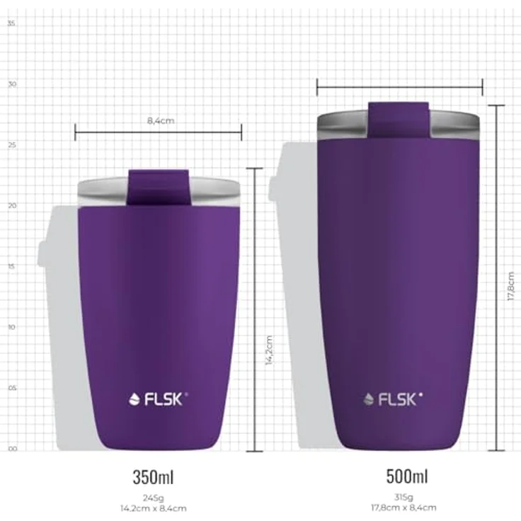 FLSK Evo Kaffeebecher 500 ml Nordic Plum – Bild 4