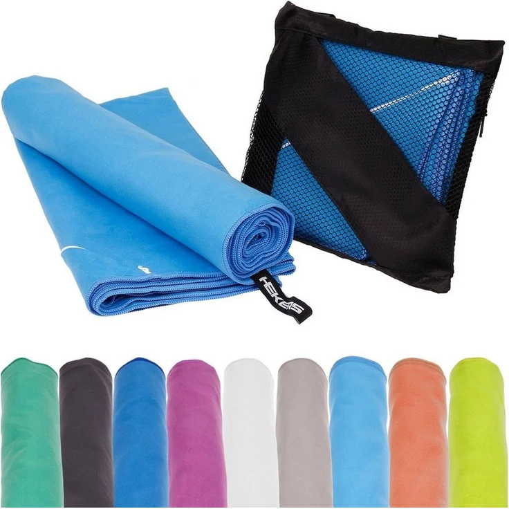 Mach1 Sporthandtuch Mikrofaser Sport Handtuch – kompakt & schnell trocknend, (2-St), Mit Reißverschlussfach – Bild 1