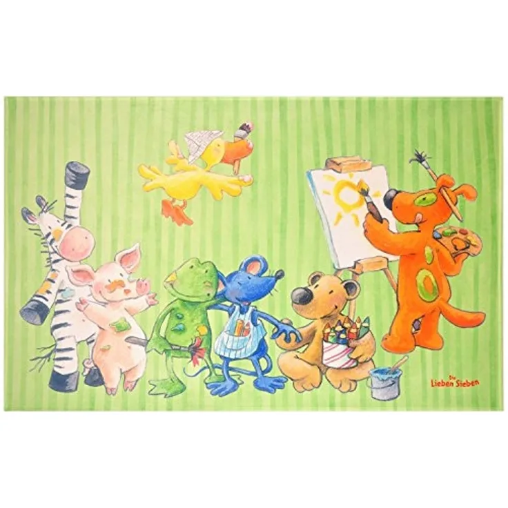 Kinderteppich- Die Lieben Sieben beste Freunde in Zwei Größen - Spielteppich 160 x 100 cm