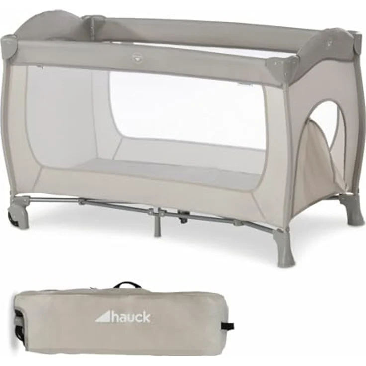 Hauck Essential Reisebett Sleep N Play Go Plus Beige, 100% Polyester, max. 15 kg – Bild 2