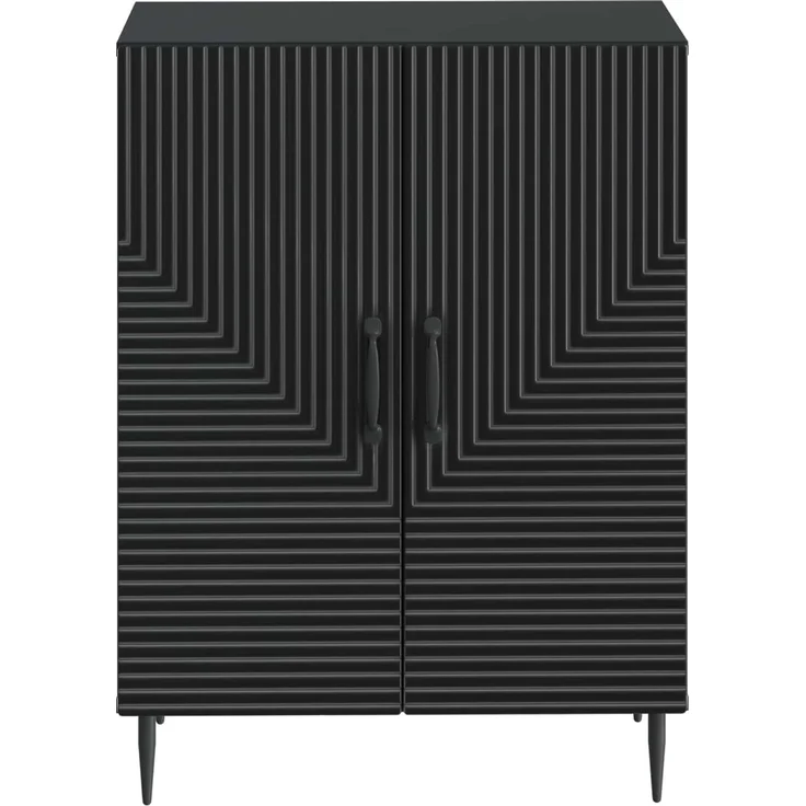 vidaXL Badezimmer Aufbewahrungsschrank HAARLEM Schwarz 896836 – Bild 3