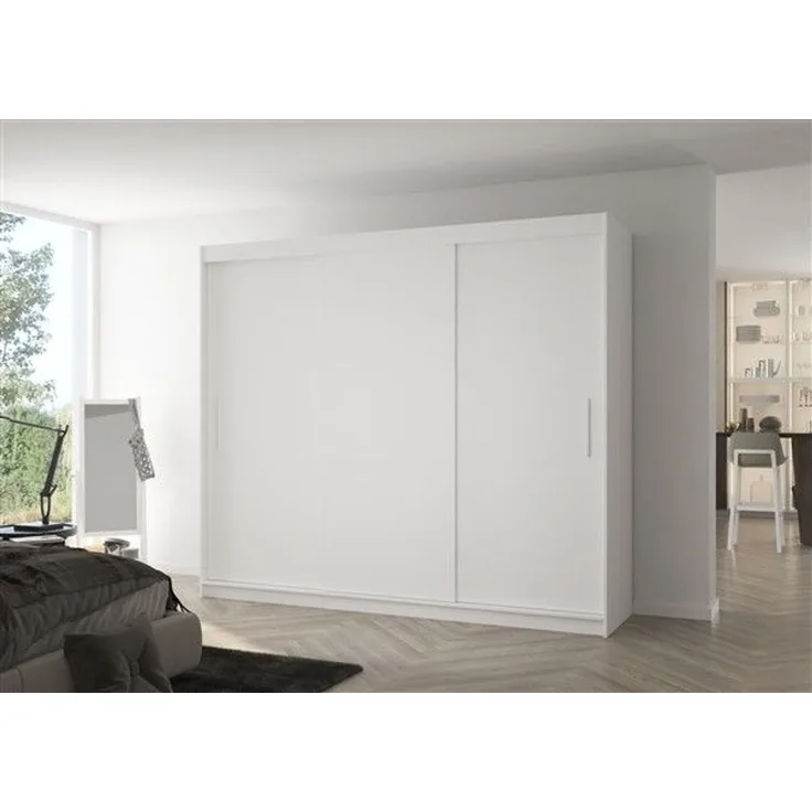 Schiebetürenschrank Schrank Nr. 510 in Weiß matt 250 x 215 x 58 cm